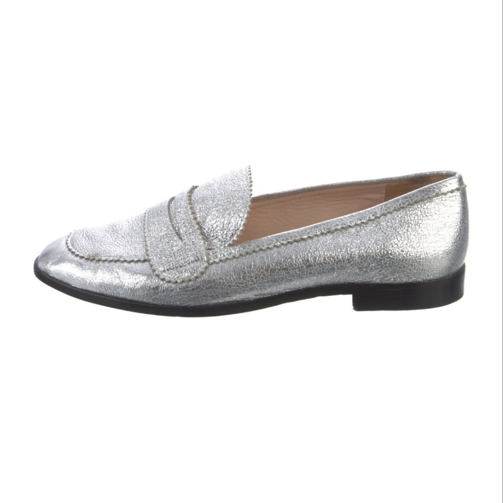 Loeffler Randall Silver Loafers - Picture 2 of 5